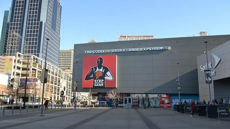 The College Basketball Experience building in downtown Kansas City